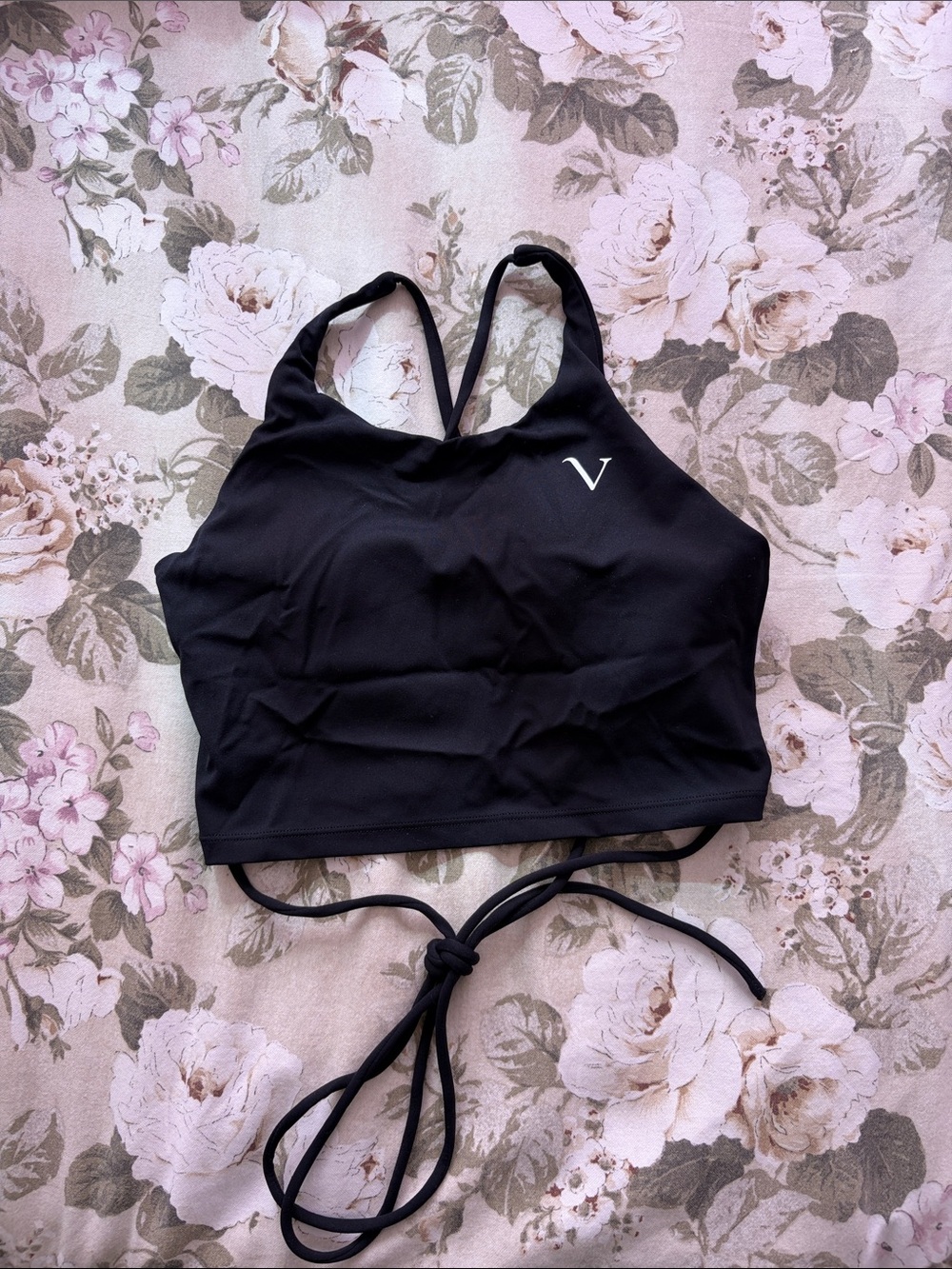 Black Padded Strappy Sports Bra